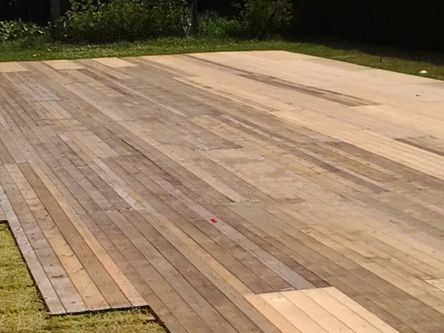Houten planken vloer/ per m2 - per event