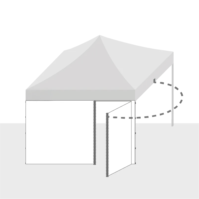 Zijwand Deur - Wit 3x3