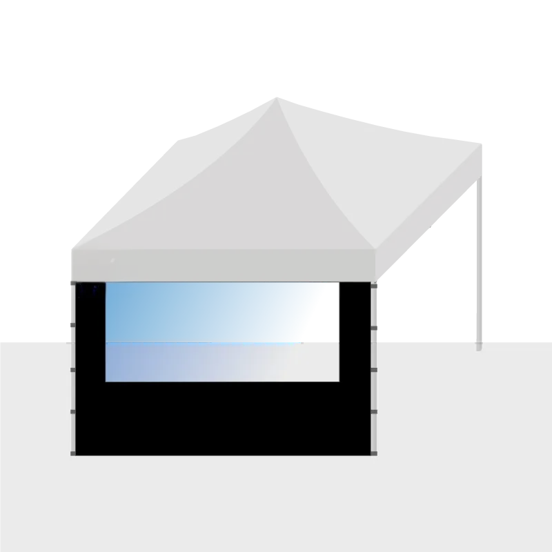 Zijwand Raam - Zwart 3x3