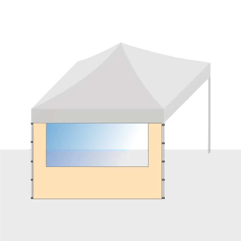 Zijwand Raam - Ecru 4x4